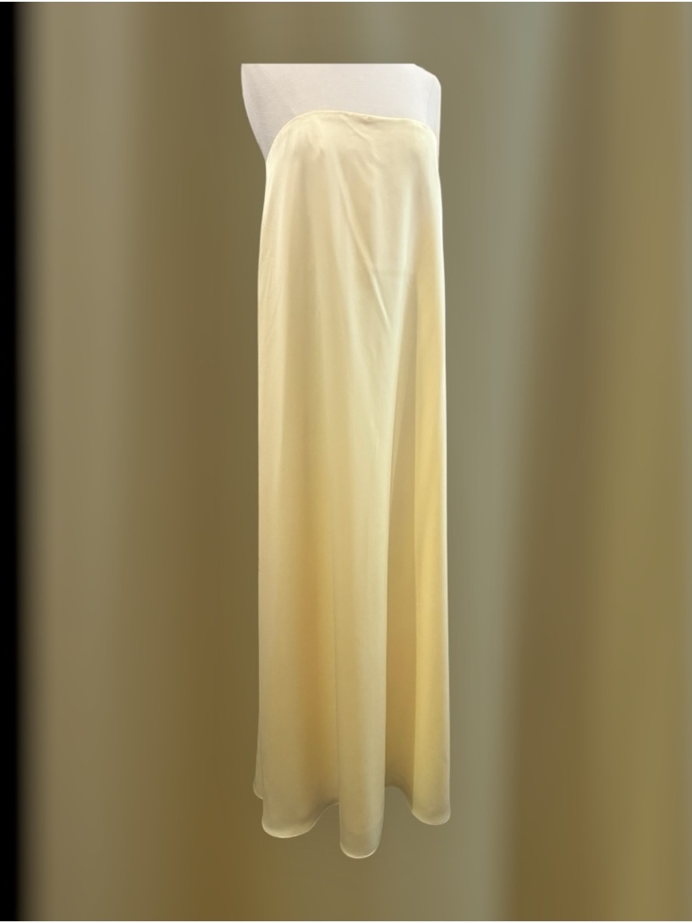 ANTONIO MELANI LUCIA - Shift Strapless Maxi in soft butter yellow